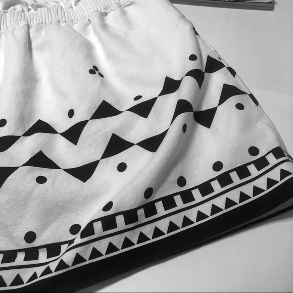 J. Crew Geo Print Cotton-Linen Sidewalk Skirt Sz 4 - Picture 6 of 8